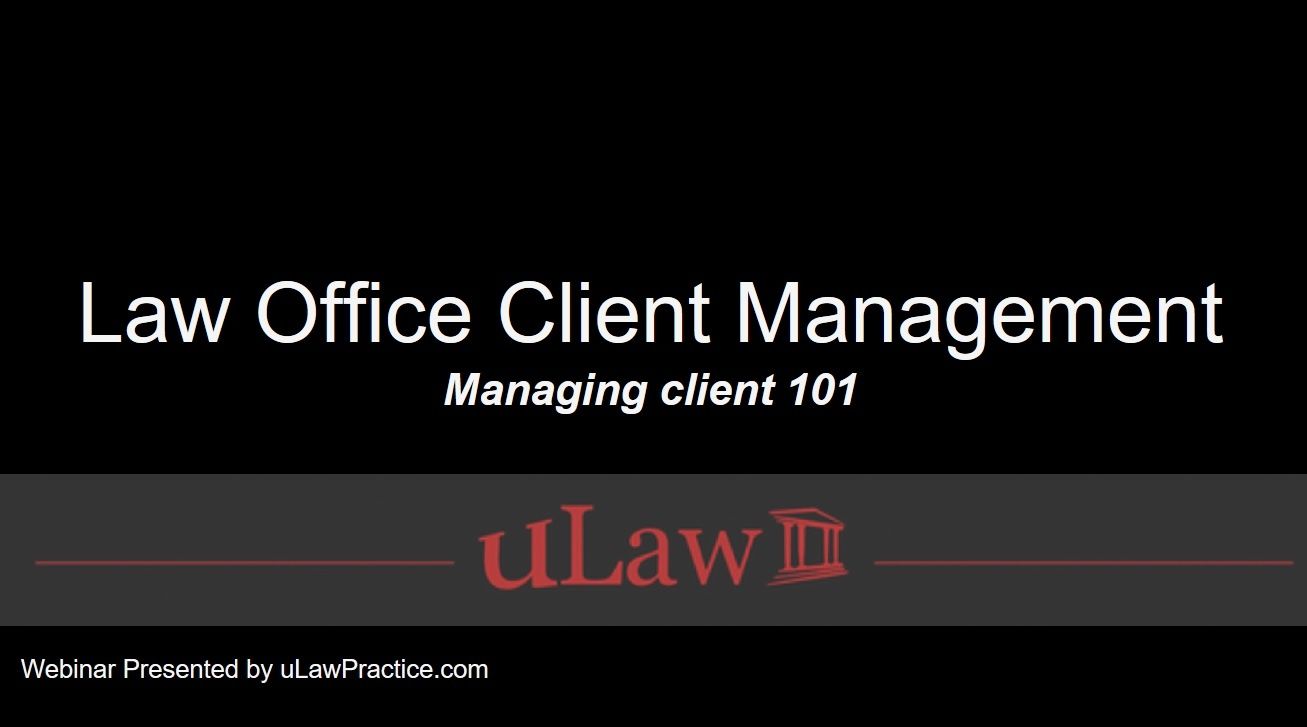 Live at 2pm: Law Office Client Management
