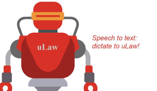 uLaw speech to text: dictate your dockets to uLaw!