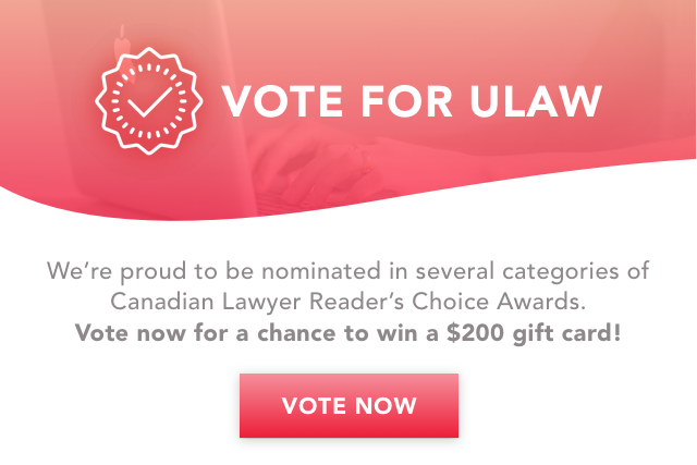 Vote for uLaw and get chance to win $200 Amazon.ca gift card
