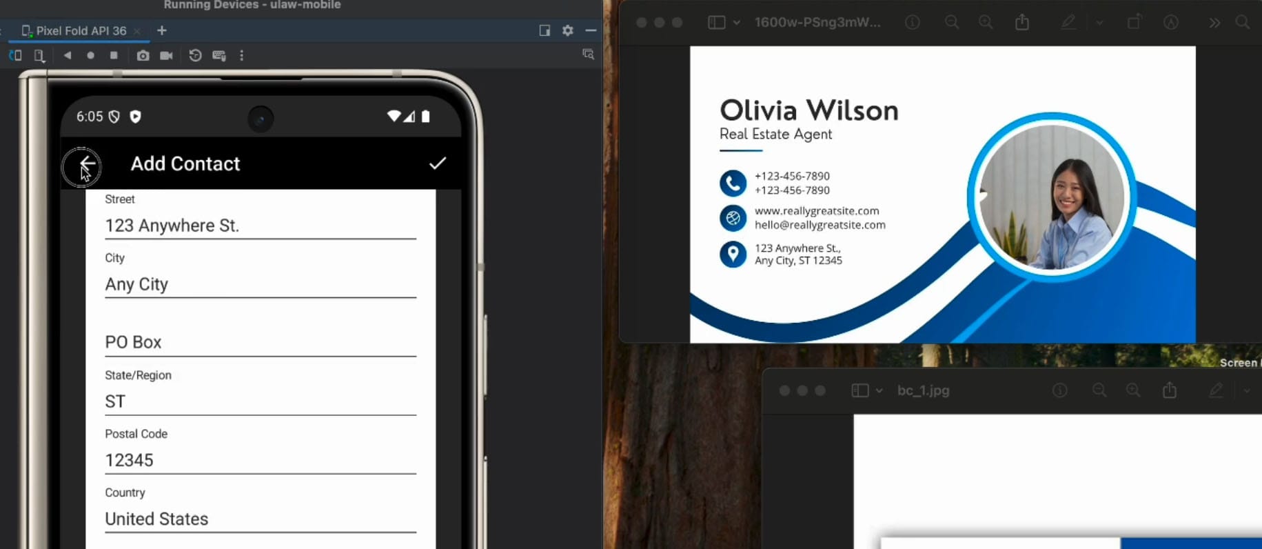 Scanning business cards and Government IDs with uLaw