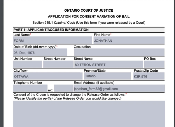 Automating special Criminal Law forms, surety, with uLaw